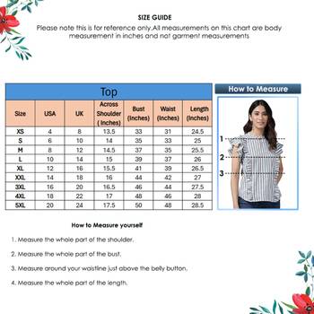 Women'S Cotton Blend Stripeed Regular Top(Multi) 6