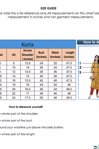 Women'S Cotton Floral Printed Anarkali Kurta (Mustard)