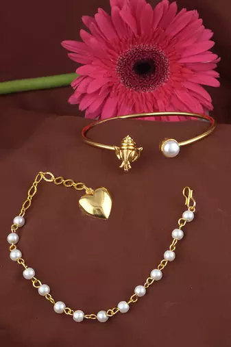 Handmade rakhi combo couple pair gold plated heart and ganesha bracelet/bangle rakhi set for bhaiya bhabhi