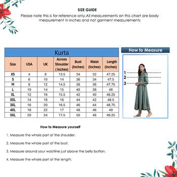 Women'S Rayon Floral Print Anarkali Kurta (Green) 6