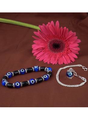 Handmade rakhi combo couple pair panch mukhi rudraksh and jhumki charm bracelet silver plated set for bhaiya bhabhi 4