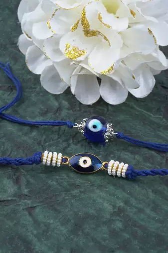 Handmade combo blue evil eye set for brother bhaiya