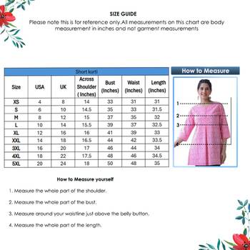Women'S Cotton Floral Printed Short Kurti 6