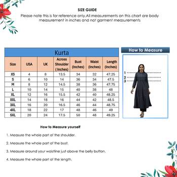 Women'S Zig Zag Printed Anarkali Kurti (Blue) 5