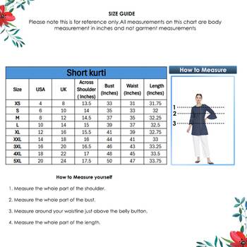 Women'S Zig Zag Printed Short Kurti (Blue) 6