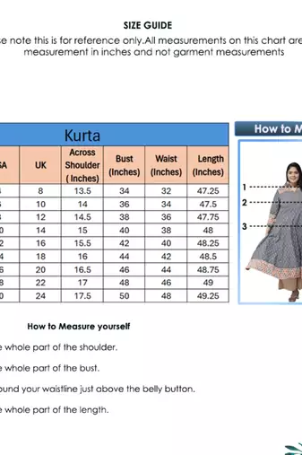 Women'S Plus Size Ikat Printed Anarkali Kurti (Grey)