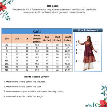 Women'S Rayon Stripe Printed Anarkali Kurti (Maroon) 6