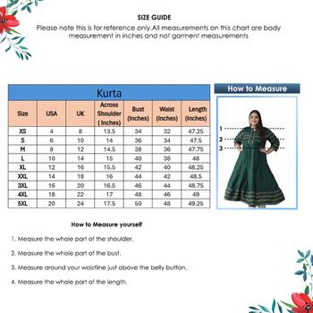 Women'S Rayon Floral Printed Anarkali Kurti(Green) 6