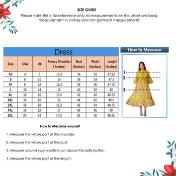 Women'S Floral Printed Anarkali Dress (Green) 6
