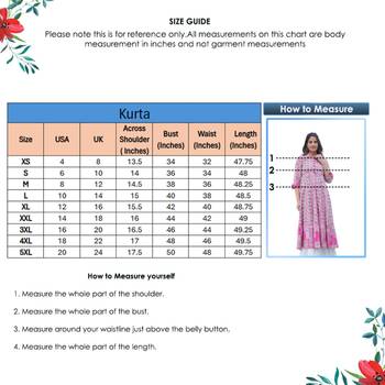  women's plus size geomatrical printed anarkali kurti (pink) 6