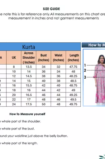  women's plus size geomatrical printed anarkali kurti (pink)