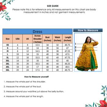 Women'S Stretchable Plus Size Maternity Wear Floral Printed Anarkali Dress (Mustard) 6