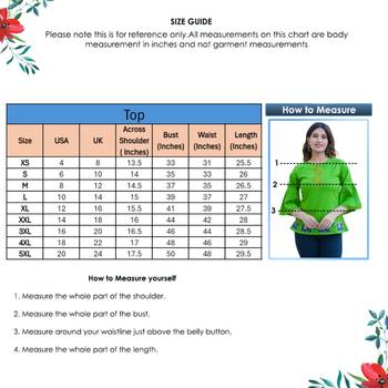 Women'S Cotton Slub Patch Work Top (Green) 6