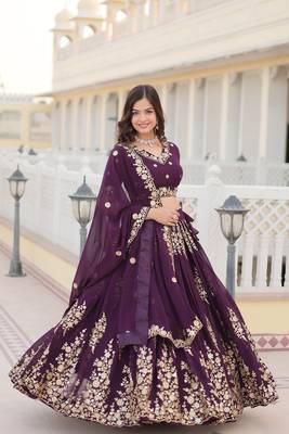 Purple Lehenga Choli With Dupatta Collections 1