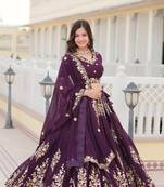 Purple Lehenga Choli With Dupatta Collections