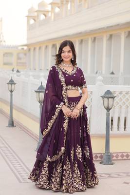 Purple Lehenga Choli With Dupatta Collections 3