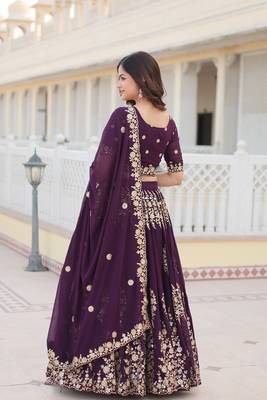 Purple Lehenga Choli With Dupatta Collections 6