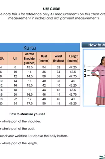 Women'S Pink Polyester Embroidered Anarkali Kurta (Pink)