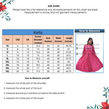 Women'S Plus Size Rayon Floral Printed Anarkali Kurti (Red) 6