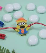 Fancy cartoon kids rakhi with roli chawal & rakshabandhan card for new born baby boys/bro/brother/bhai 