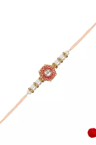 Fancy rakhi with roli chawal & rakshabandhan card for baby boys/bro/brother/bhai 