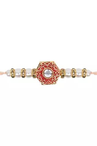 Fancy rakhi with roli chawal & rakshabandhan card for baby boys/bro/brother/bhai 
