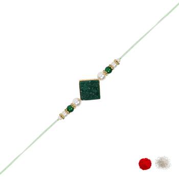 Fancy rakhi with roli chawal & rakshabandhan card for baby boys/bro/brother/bhai  3