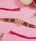 Om rakhi with roli chawal & rakshabandhan card for men/bro/brother 