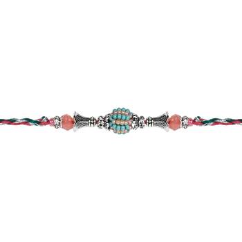 Fancy rakhi with roli chawal & rakshabandhan card for baby boys/bro/brother/bhai  2