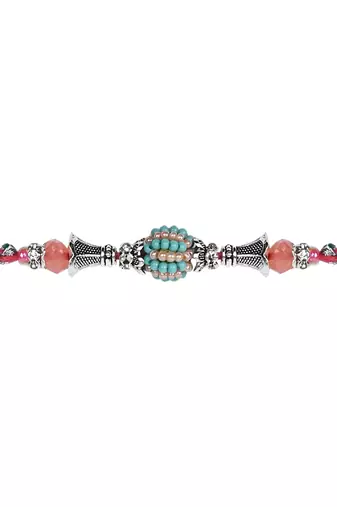 Fancy rakhi with roli chawal & rakshabandhan card for baby boys/bro/brother/bhai 