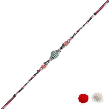 Fancy rakhi with roli chawal & rakshabandhan card for baby boys/bro/brother/bhai  3