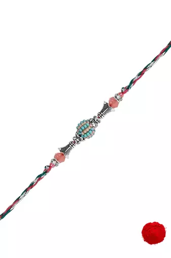 Fancy rakhi with roli chawal & rakshabandhan card for baby boys/bro/brother/bhai 