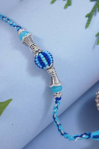 Fancy rakhi with roli chawal & rakshabandhan card for baby boys/bro/brother/bhai 