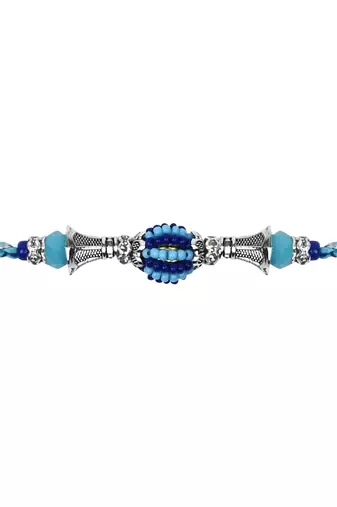 Fancy rakhi with roli chawal & rakshabandhan card for baby boys/bro/brother/bhai 