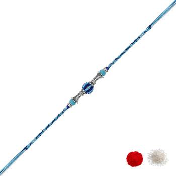 Fancy rakhi with roli chawal & rakshabandhan card for baby boys/bro/brother/bhai  3