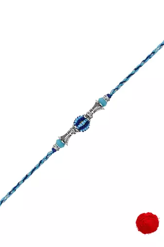 Fancy rakhi with roli chawal & rakshabandhan card for baby boys/bro/brother/bhai 