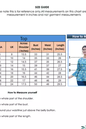Women'S Floral Printed Regular Top (Blue)