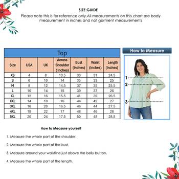 Women'S Rayon Embroidered Top (Green) 6