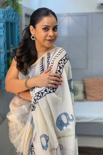 Kalamkari & Batik Weave on Pure Chanderi Cotton with Matching Blouse 