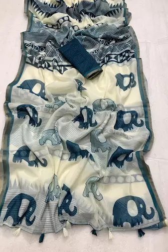 Kalamkari & Batik Weave on Pure Chanderi Cotton with Matching Blouse 