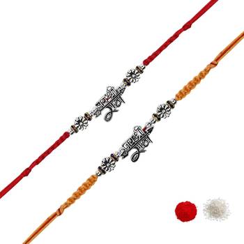 Fancy jai shree ram combo rakhi with roli chawal & rakshabandhan card  2