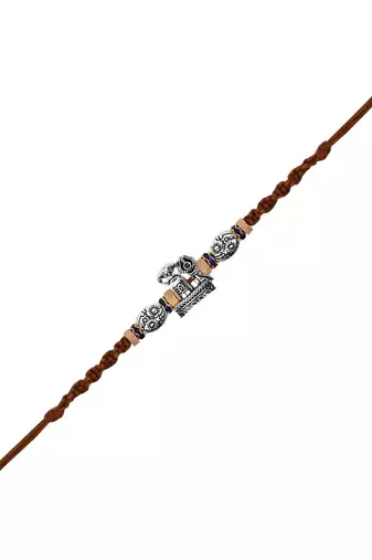 Lord shiva rakhi rakhi with roli chawal & rakshabandhan card for men/bro/brother 
