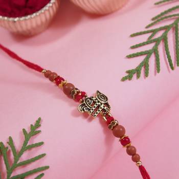Fancy shree rakhi with roli chawal & rakshabandhan card for baby boys/bro/brother/bhai  1