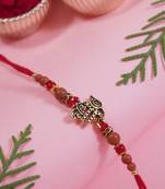 Fancy shree rakhi with roli chawal & rakshabandhan card for baby boys/bro/brother/bhai 
