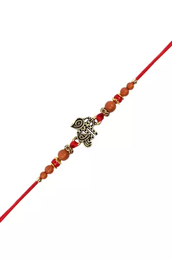 Fancy shree rakhi with roli chawal & rakshabandhan card for baby boys/bro/brother/bhai 