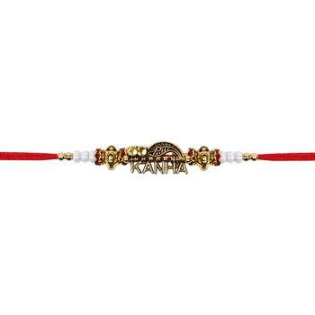 Fancy kanha rakhi with roli chawal & rakshabandhan card for baby boys/bro/brother/bhai  2