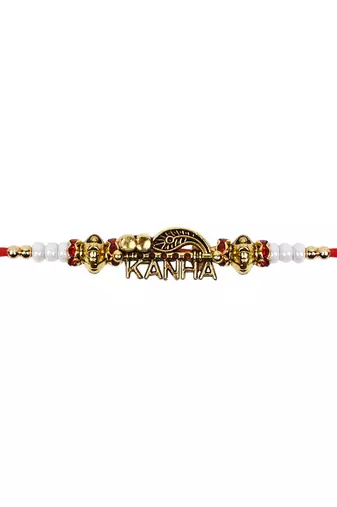 Fancy kanha rakhi with roli chawal & rakshabandhan card for baby boys/bro/brother/bhai 