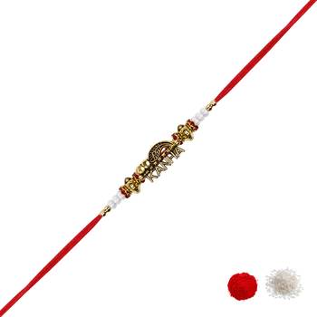 Fancy kanha rakhi with roli chawal & rakshabandhan card for baby boys/bro/brother/bhai  3