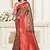 Sangam prints red silk woven work traditional saree