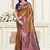 Sangam prints navy blue silk woven work traditional saree